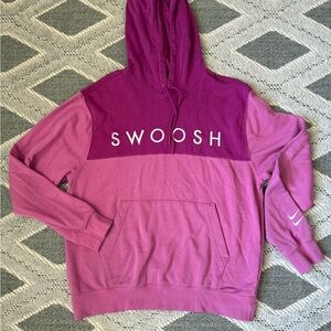 Nike Purple and Pink Swoosh Hoodie